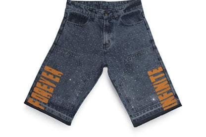 Blue Infinite Rockstar Jean Shorts